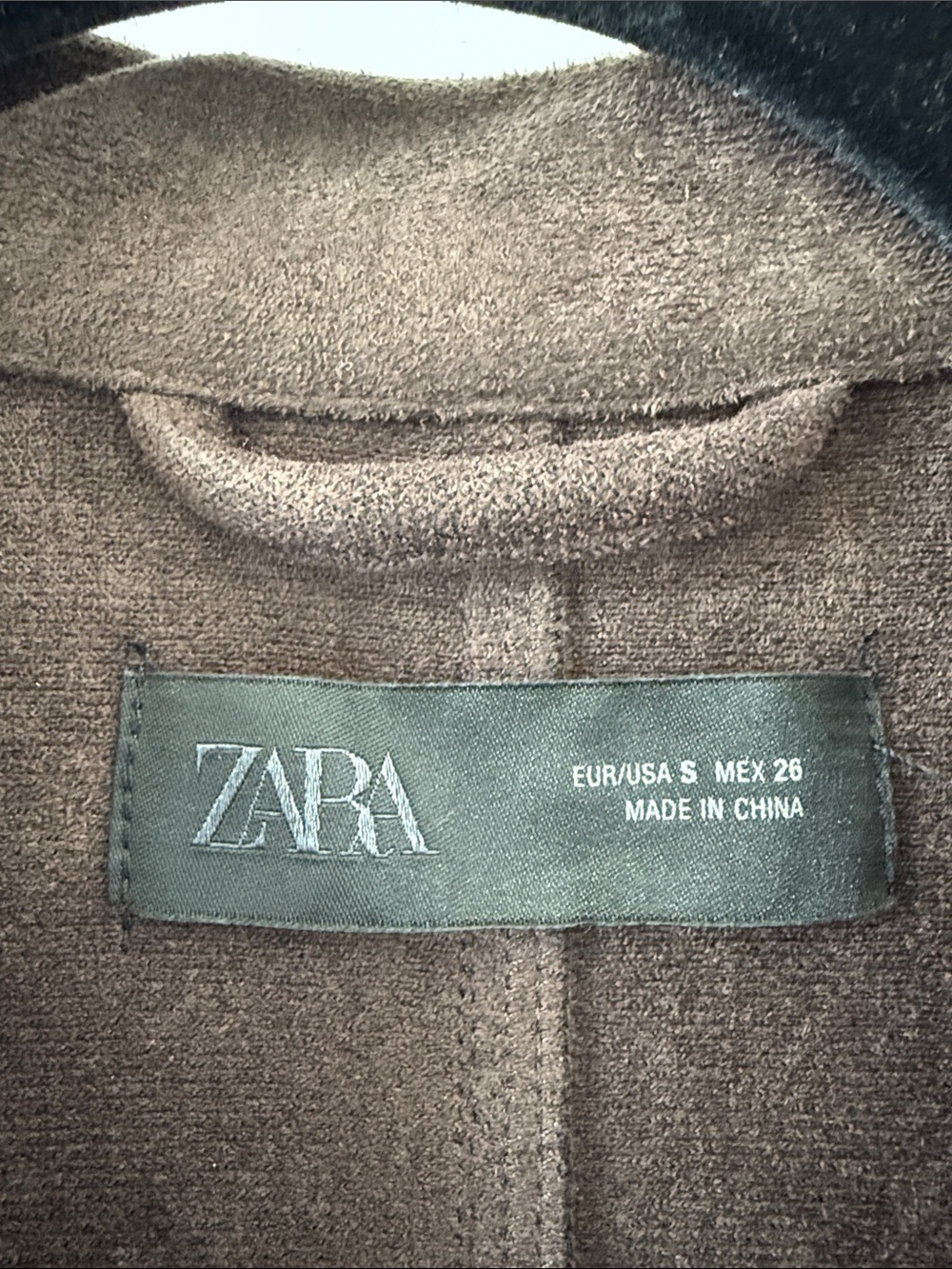 Zara Chocolate Brown Suede Trench Coat - Picture 2 of 5